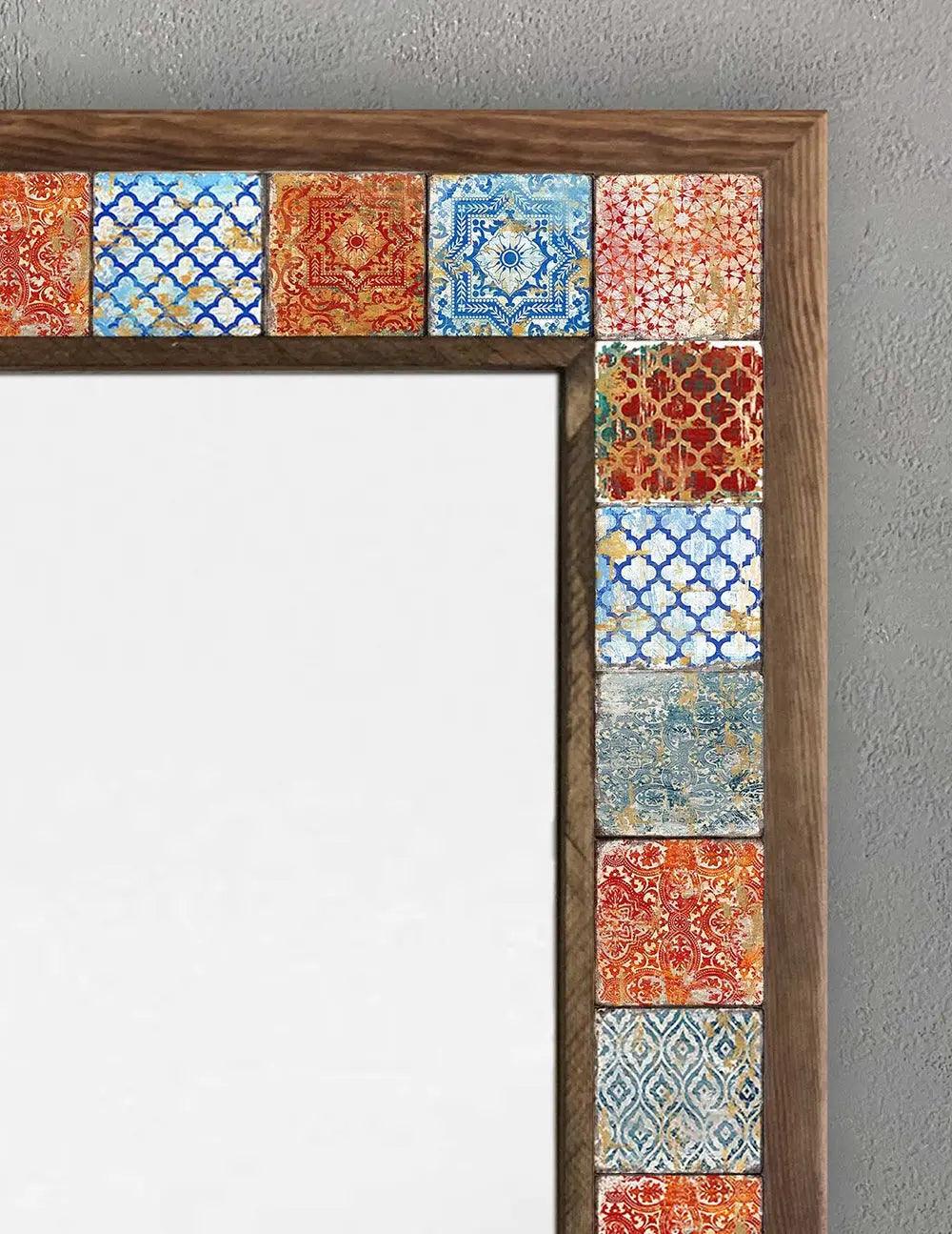 Merida Mosaic Mirror — handmade Turkish mosaic wall mirror