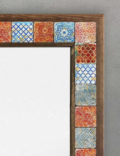 Merida Mosaic Mirror — handmade Turkish mosaic wall mirror