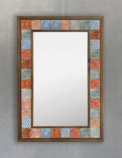 Merida Mosaic Mirror — handmade Turkish mosaic wall mirror