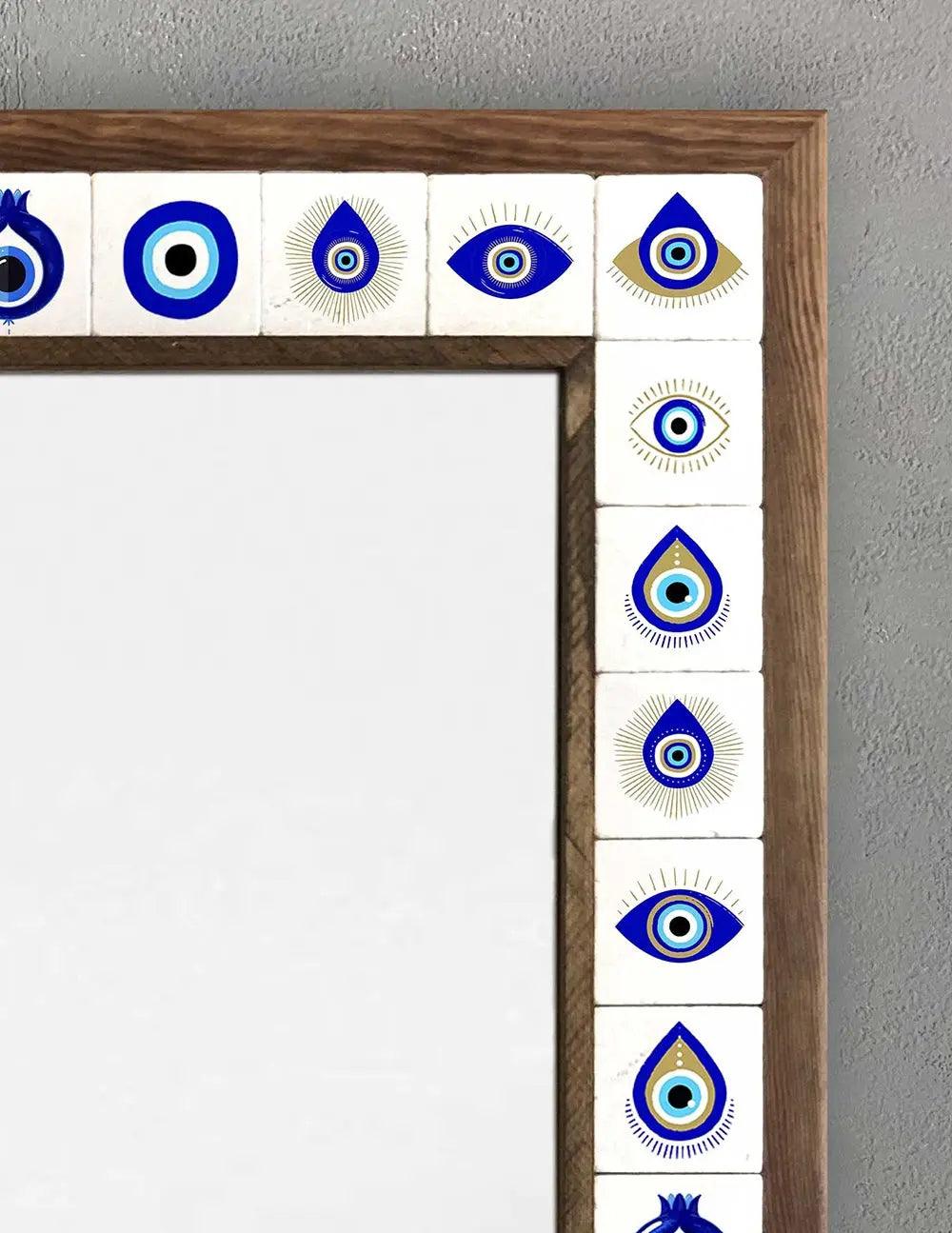 Mykonos Mosaic Mirror — handmade Turkish mosaic wall mirror