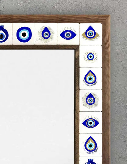 Mykonos Mosaic Mirror — handmade Turkish mosaic wall mirror