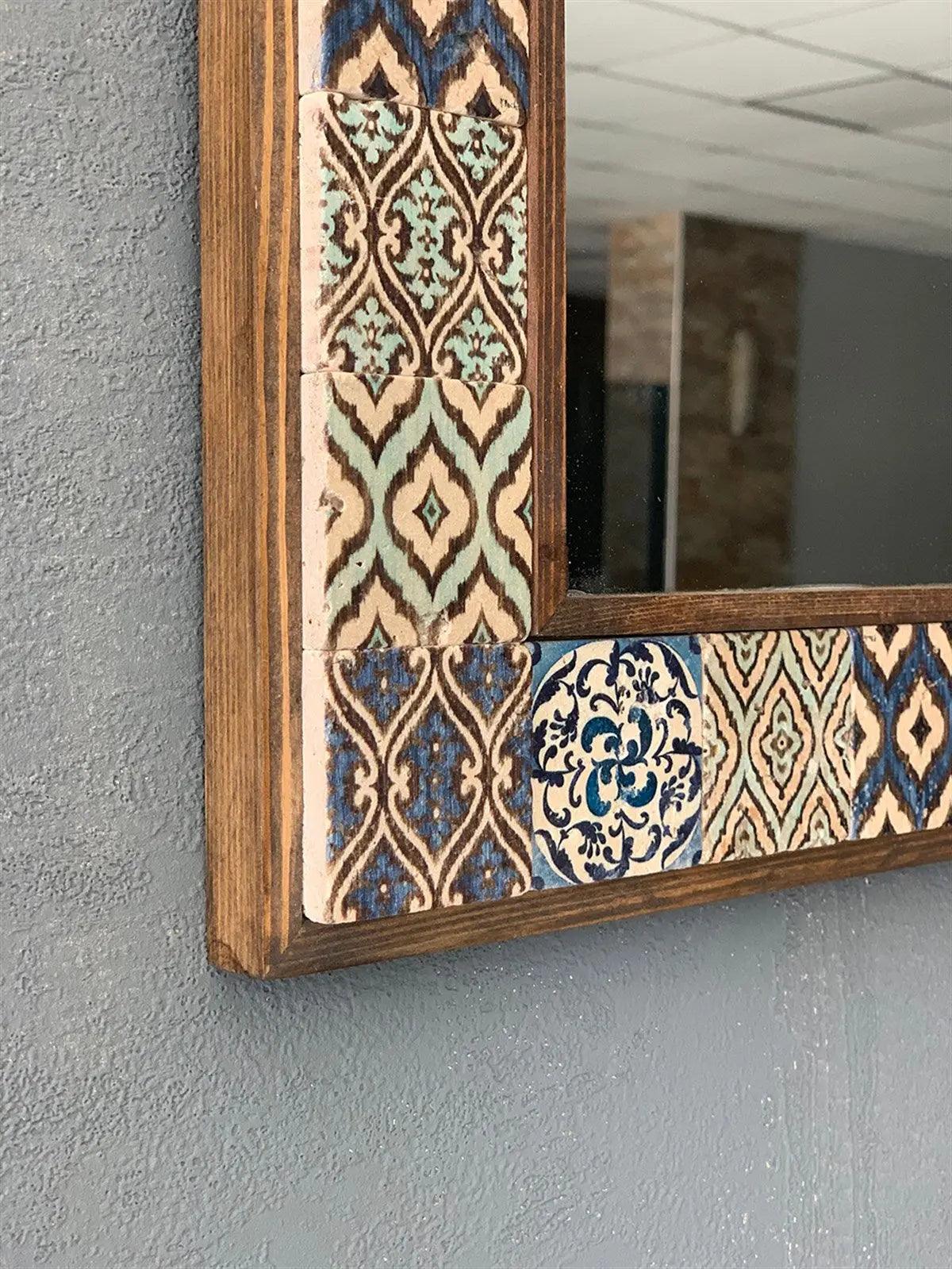 Newport Mosaic Mirror — handmade Turkish mosaic wall mirror