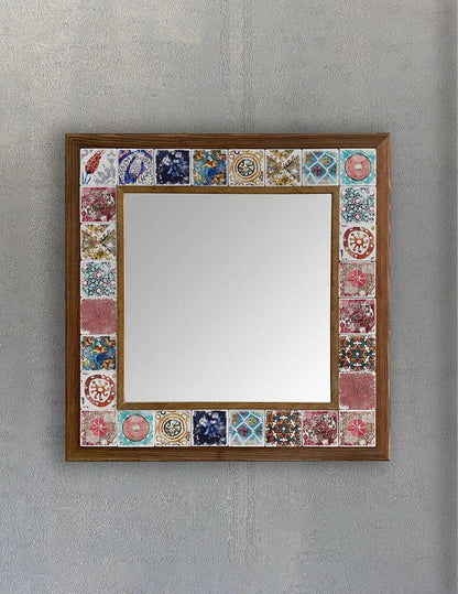 Nomad Mosaic Mirror — handmade Turkish mosaic wall mirror