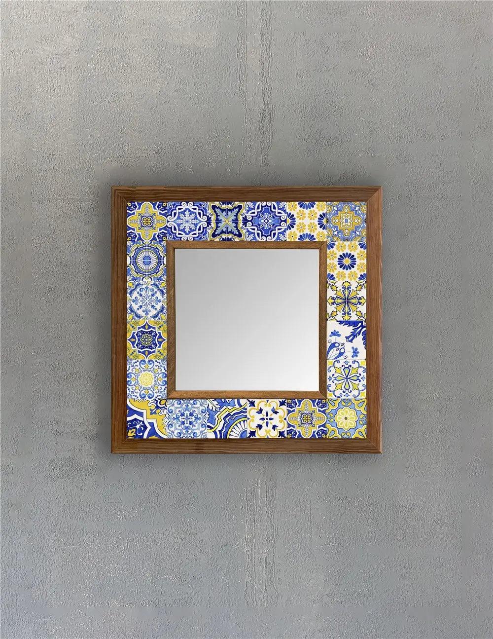  Decorative Wall Hanging Mosaic Bathroom Wooden Framed Mirror