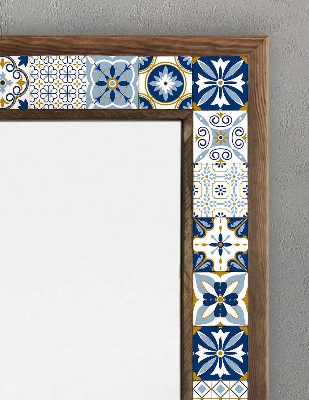 Decorative Handmade Mosaic Mirror Wooden Framed Vanity Mirror