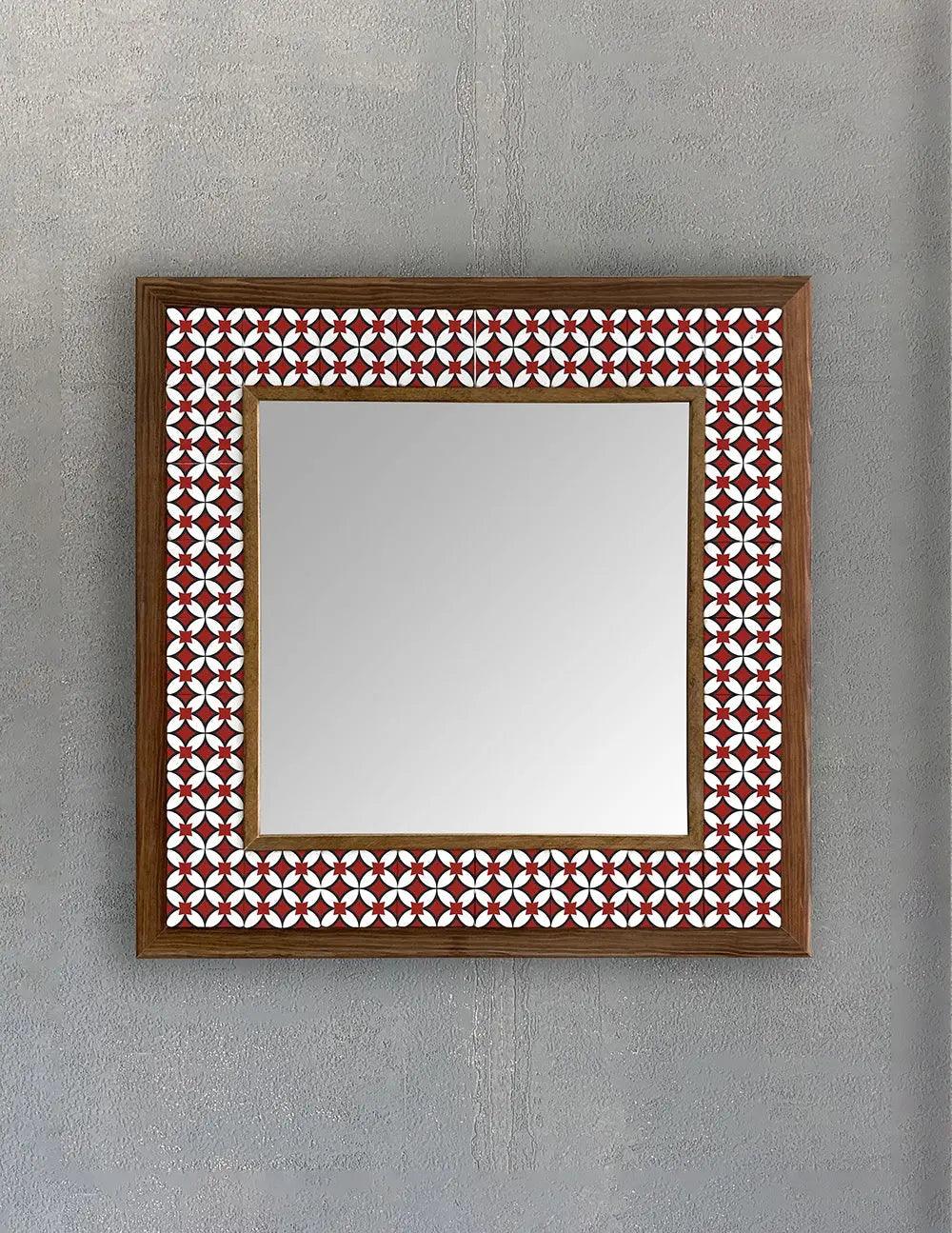 Handmade Bathroom Mosaic Mirror Wooden Framed Housewarming Gifts