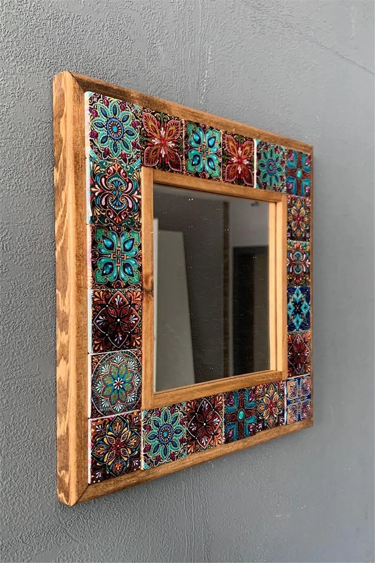 Handmade Mosaic Wall Mirror Decorative Housewarming Gift Ceramic Tile