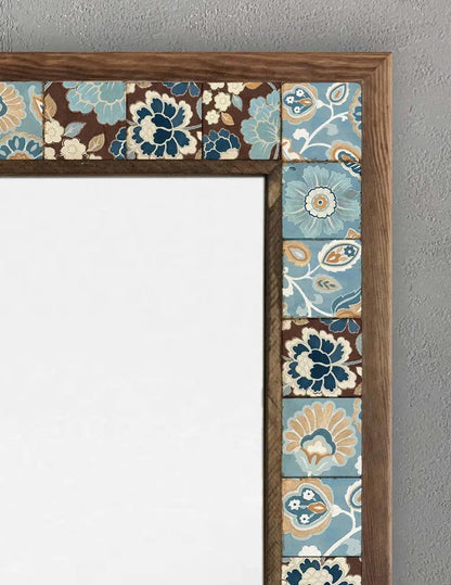  Stylish Mosaic Mirror Wall Art Blue Bathroom New home Gift