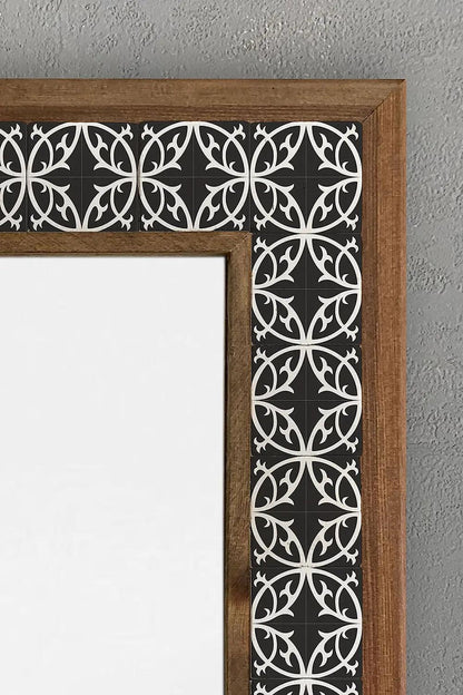 Mosaic Stone Tile Wooden Frame Mirror Wall Hangings Mirror