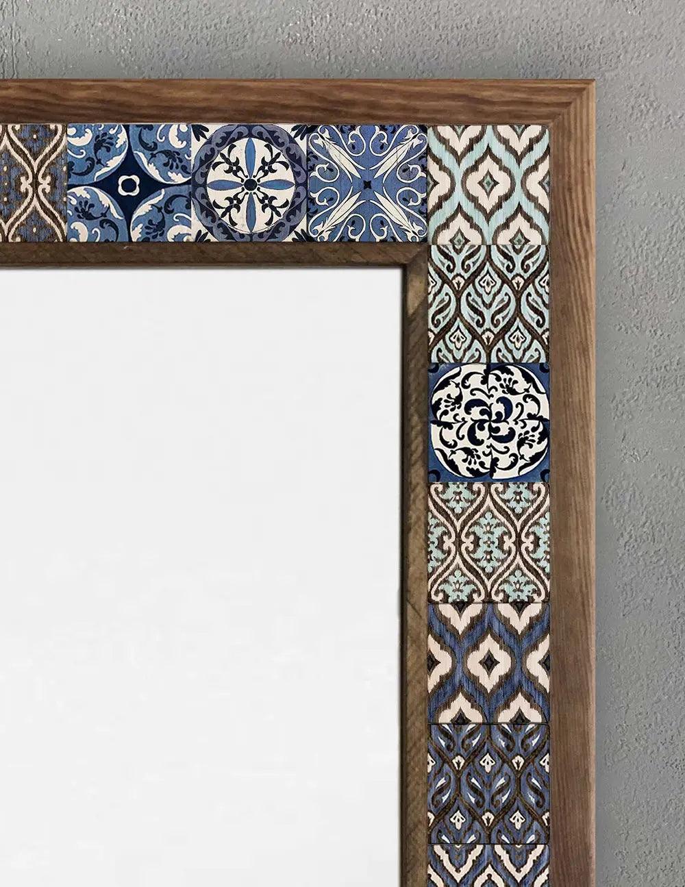 Handmade Mosaic Bathroom Mirror Housewarming Gift Wooden Framed 