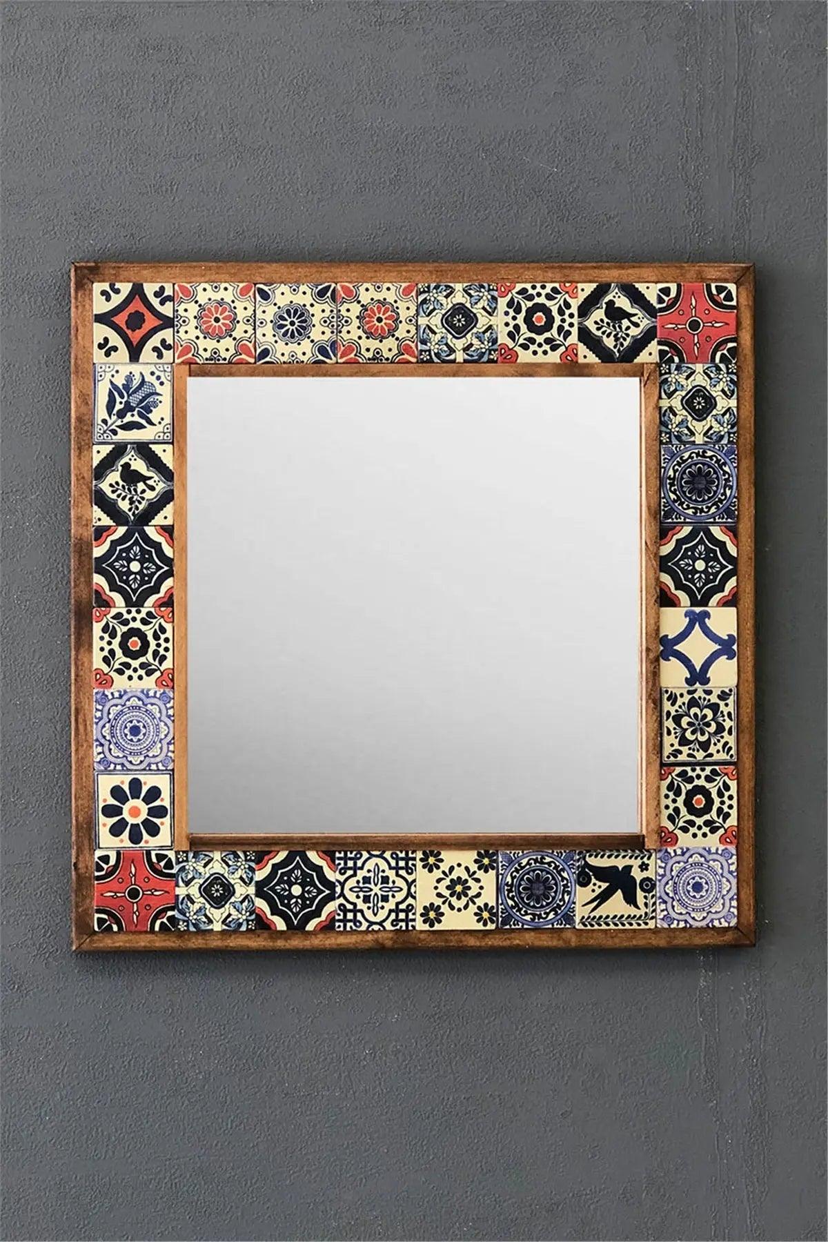 Handmade Wall Mirror Mosaic Frame Decorative Bath Mirror