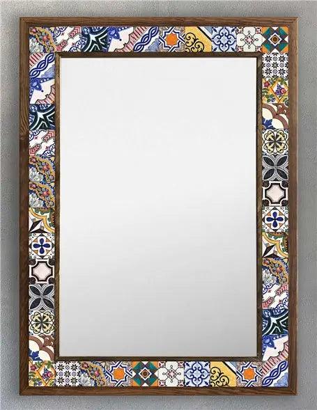  Mosaic Tile Handmade Mirror Wooden Frame Decorative Gift