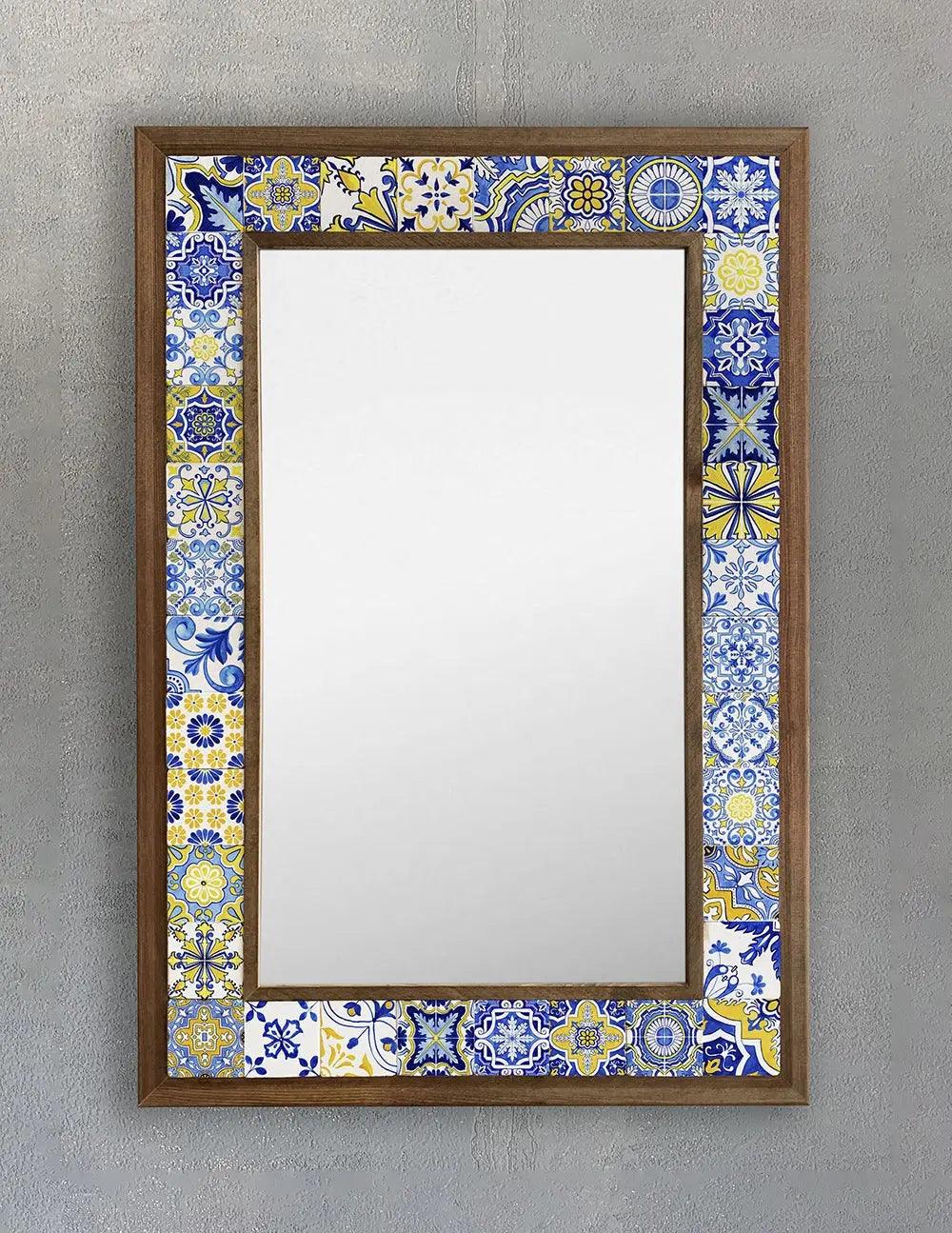  Decorative Wall Hanging Mosaic Bathroom Wooden Framed Mirror