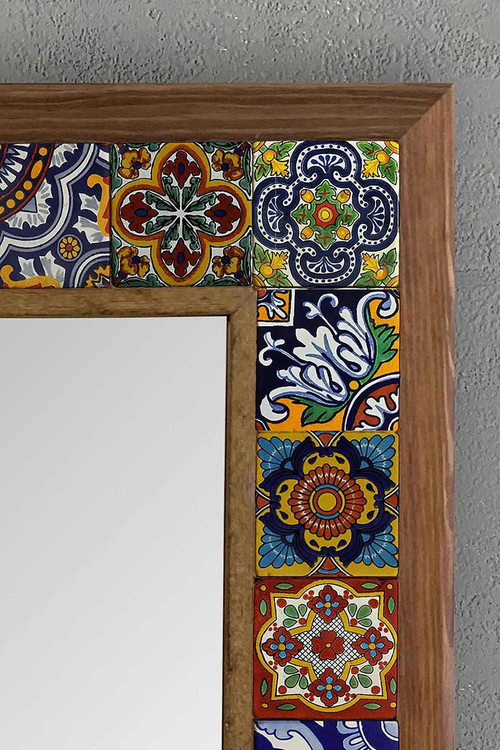 Bathroom Vanity Wooden Mosaic Stone Framed Mirror Housewarming Gift