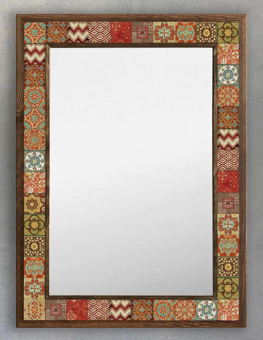 Decorative Handmade Ceramic Home Décor Mosaic Framed Mirror