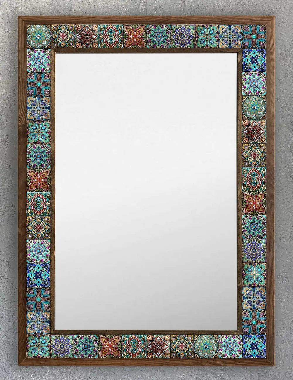 Handmade Mosaic Wall Mirror Decorative Housewarming Gift Ceramic Tile