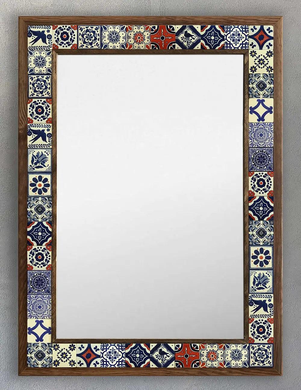 Handmade Wall Mirror Mosaic Frame Decorative Bath Mirror