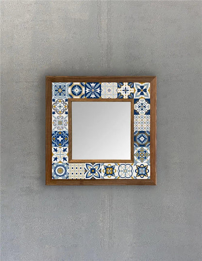 Decorative Handmade Mosaic Mirror Wooden Framed Vanity Mirror