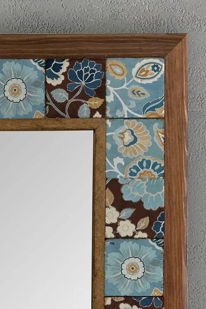  Stylish Mosaic Mirror Wall Art Blue Bathroom New home Gift