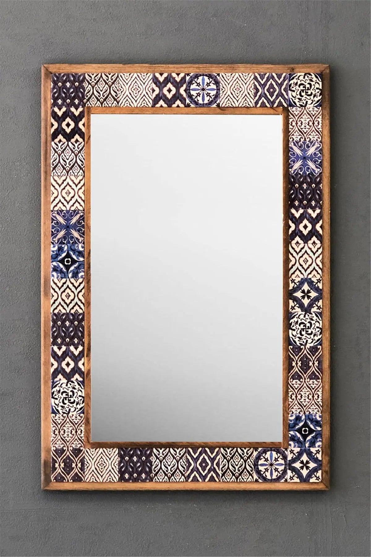 Handmade Mosaic Bathroom Mirror Housewarming Gift Wooden Framed 