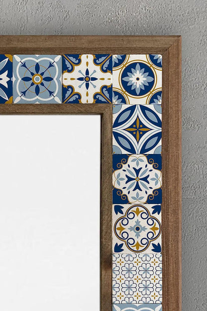 Decorative Handmade Mosaic Mirror Wooden Framed Vanity Mirror