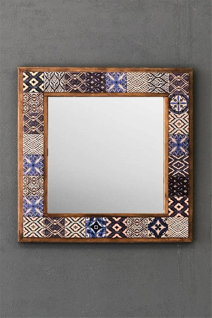 Handmade Mosaic Bathroom Mirror Housewarming Gift Wooden Framed 