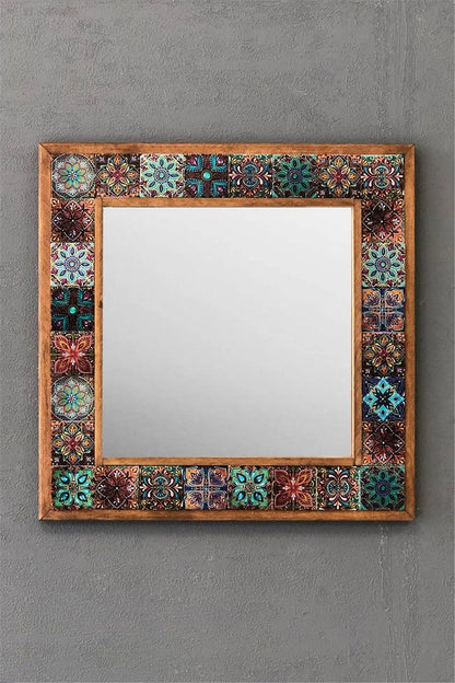 Handmade Mosaic Wall Mirror Decorative Housewarming Gift Ceramic Tile