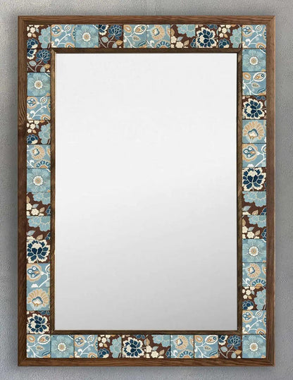  Stylish Mosaic Mirror Wall Art Blue Bathroom New home Gift