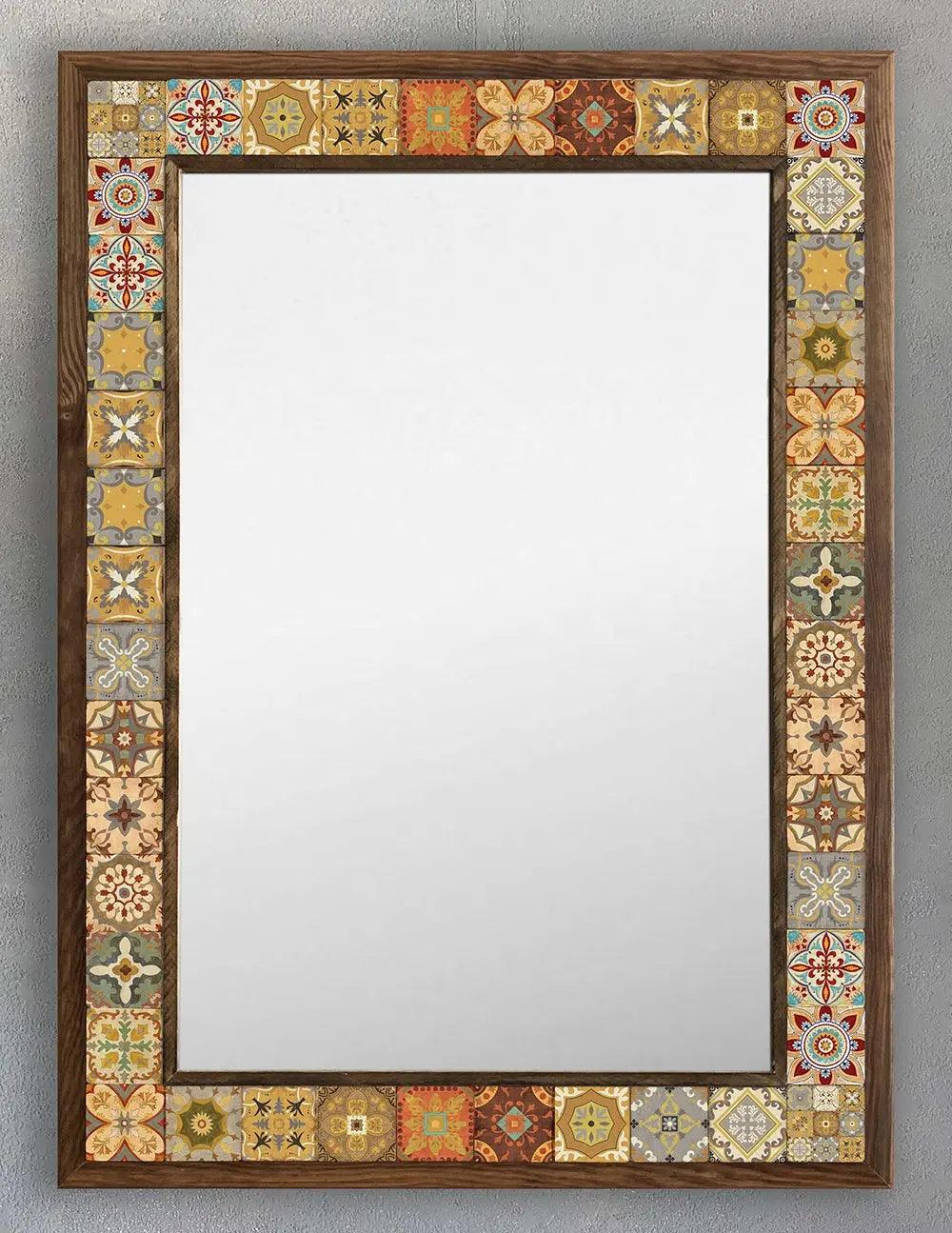 Ceramic Home Décor Gift: Decorative Mosaic Stone Tile Wall Mirror