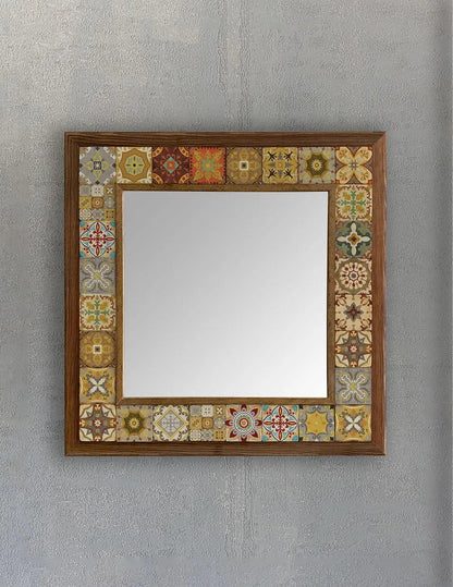 Ceramic Home Décor Gift: Decorative Mosaic Stone Tile Wall Mirror