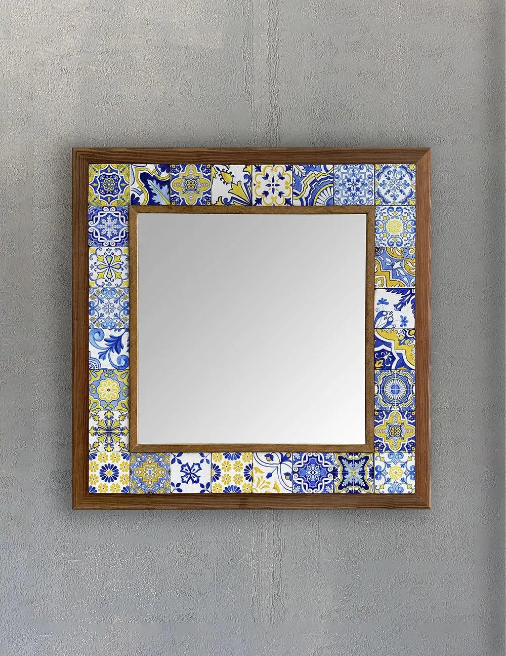  Decorative Wall Hanging Mosaic Bathroom Wooden Framed Mirror