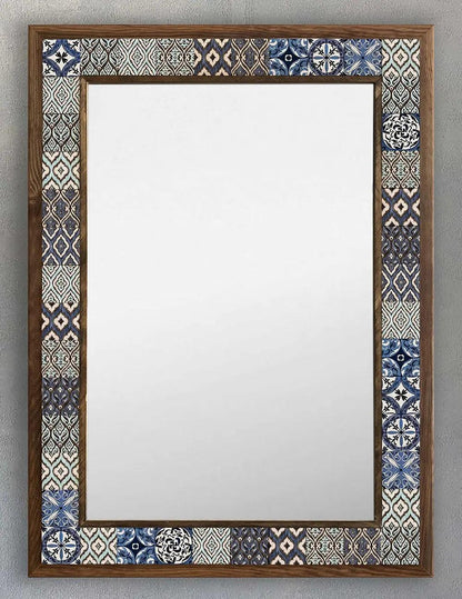 Handmade Mosaic Bathroom Mirror Housewarming Gift Wooden Framed 