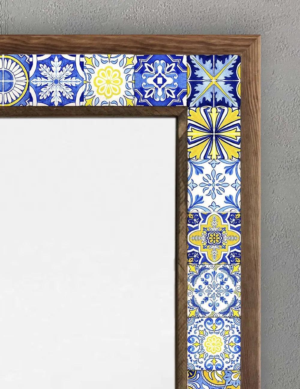  Decorative Wall Hanging Mosaic Bathroom Wooden Framed Mirror