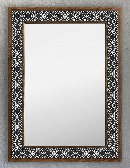 Mosaic Stone Tile Wooden Frame Mirror Wall Hangings Mirror