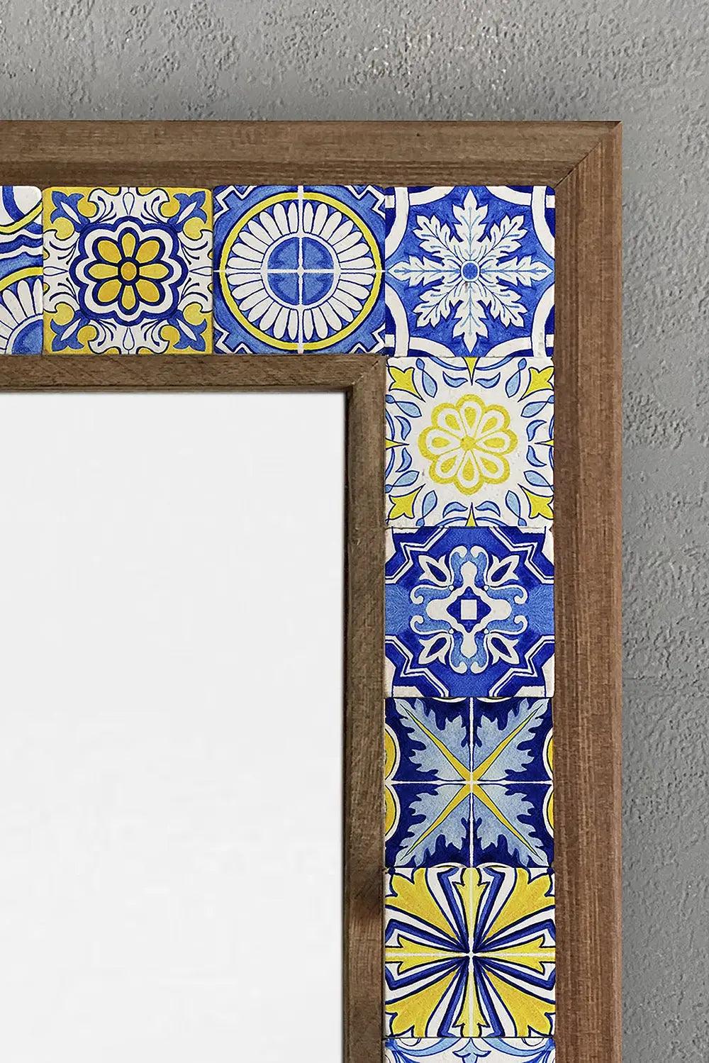  Decorative Wall Hanging Mosaic Bathroom Wooden Framed Mirror