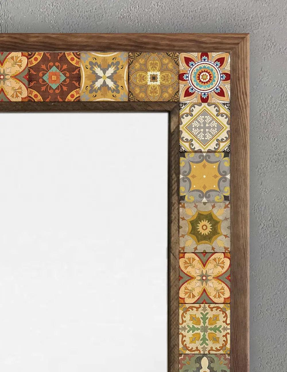 Ceramic Home Décor Gift: Decorative Mosaic Stone Tile Wall Mirror