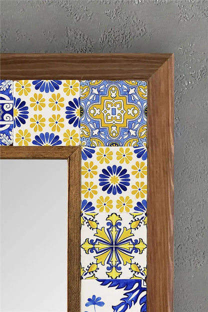  Decorative Wall Hanging Mosaic Bathroom Wooden Framed Mirror