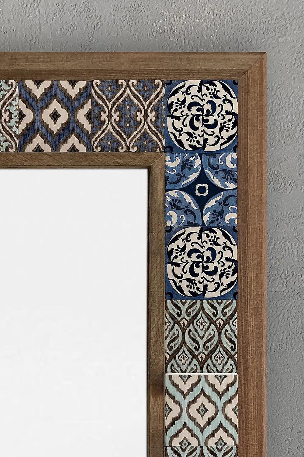 Handmade Mosaic Bathroom Mirror Housewarming Gift Wooden Framed 