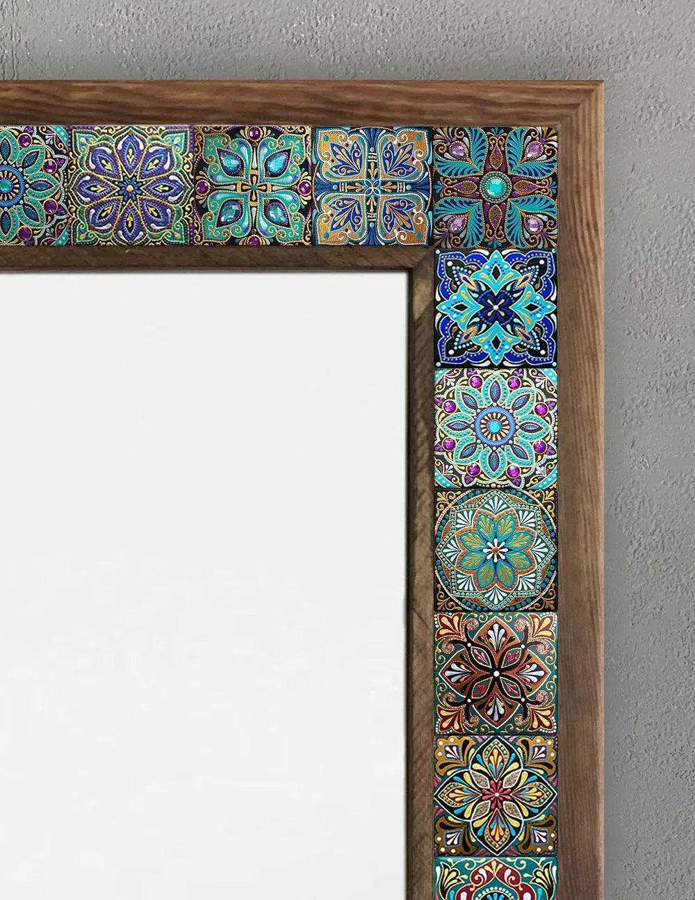 Handmade Mosaic Wall Mirror Decorative Housewarming Gift Ceramic Tile