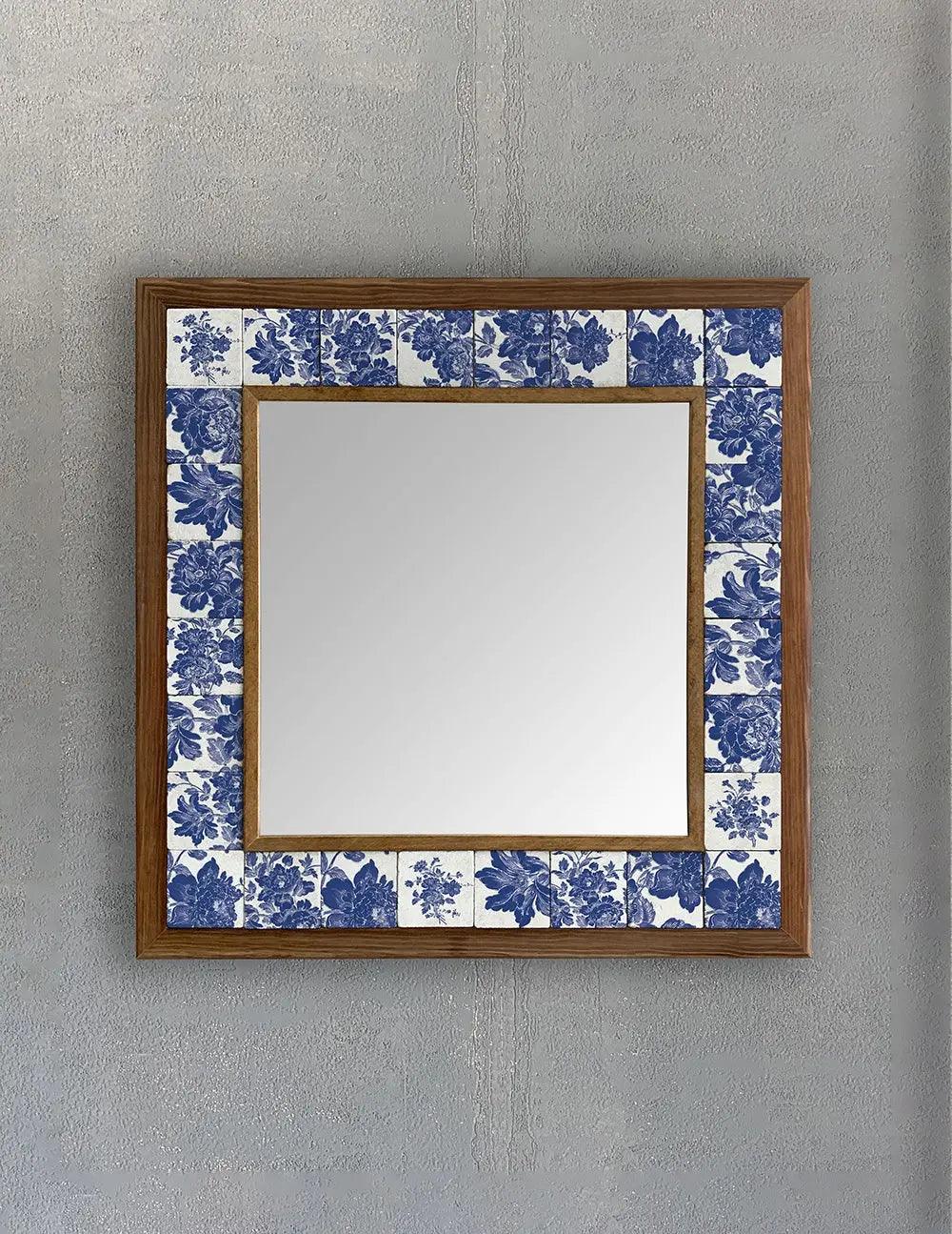 Bathroom Vanity Mirror Handmade Mosaic Wooden Framed Mirror