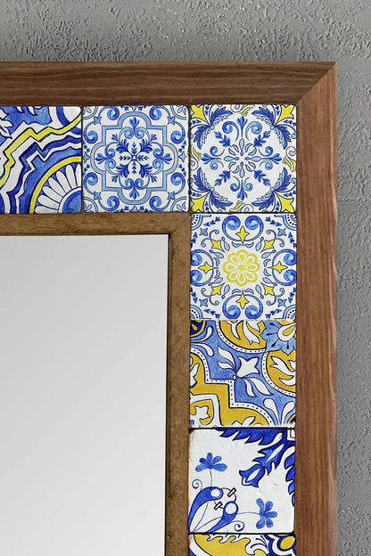  Decorative Wall Hanging Mosaic Bathroom Wooden Framed Mirror