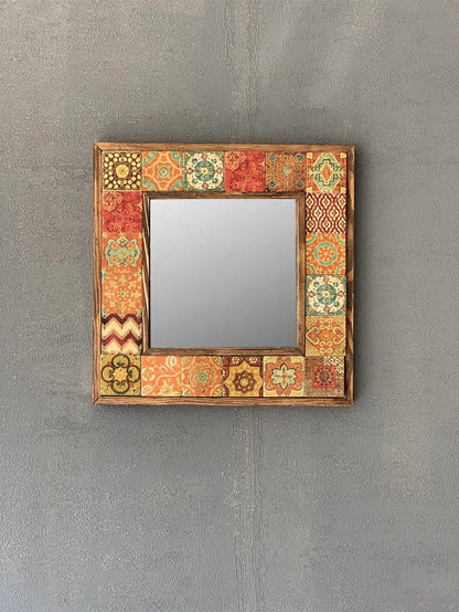 Decorative Handmade Ceramic Home Décor Mosaic Framed Mirror