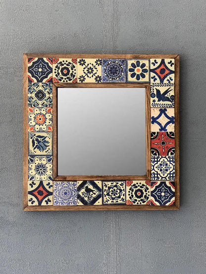 Handmade Wall Mirror Mosaic Frame Decorative Bath Mirror