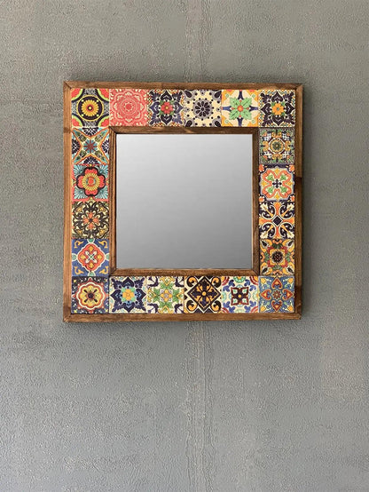 Colourful Wall Art Handmade Mosaic Stone Mirror Decorative Gift