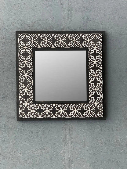 Mosaic Stone Tile Wooden Frame Mirror Wall Hangings Mirror