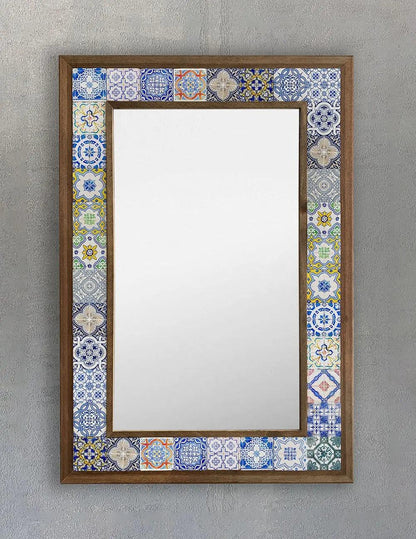Paphos Mosaic Mirror — handmade Turkish mosaic wall mirror