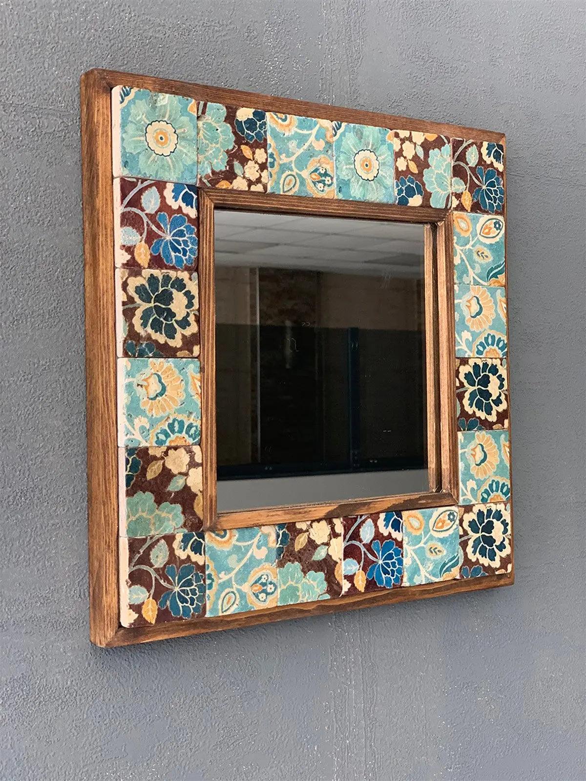 Portland Mosaic Mirror — handmade Turkish mosaic wall mirror