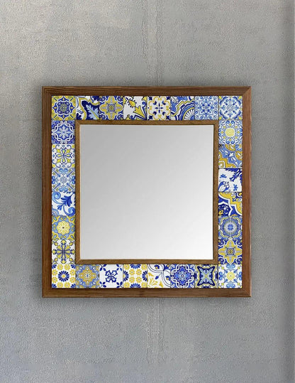 Porto Mosaic Mirror — handmade Turkish mosaic wall mirror