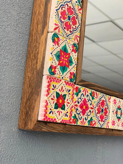 Positano Mosaic Mirror — handmade Turkish mosaic wall mirror