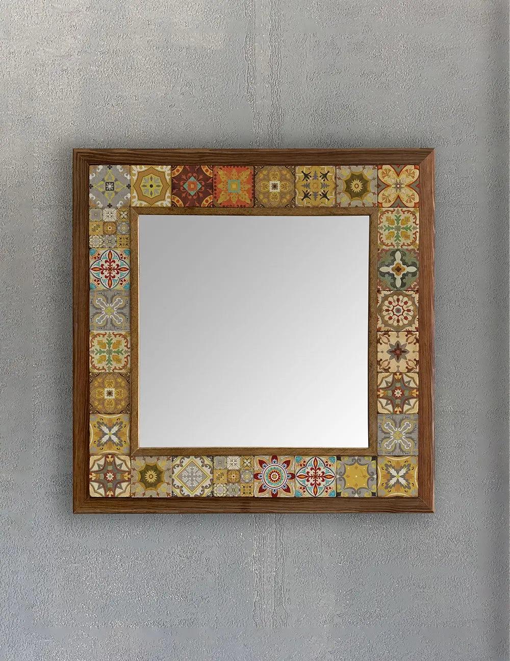 Sahara Mosaic Mirror — handmade Turkish mosaic wall mirror